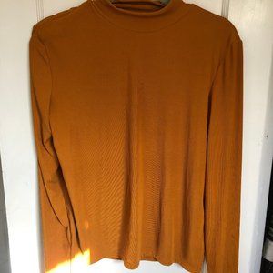 Mock Neck Mustard Long Sleeve
